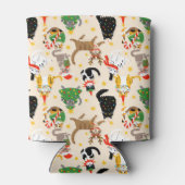 フェスティバル猫クリスマスパターン 缶クーラー (裏面)