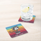 フェスティバル猫好きスクエア紙コースター スクエアペーパーコースター (インサイチュ)