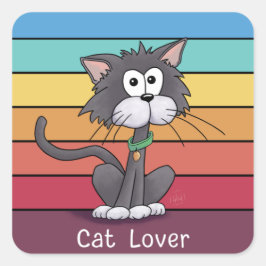 フェスティバル猫好き スクエアシール