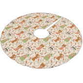 フェスティバル猫犬クリスマスライトイエロー ブラッシュドポリエステルツリースカート (アングル)