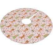 フェスティバル猫犬クリスマスライトピンク ブラッシュドポリエステルツリースカート (アングル)