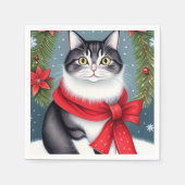 フェスティバル猫 スタンダードカクテルナプキン (正面)