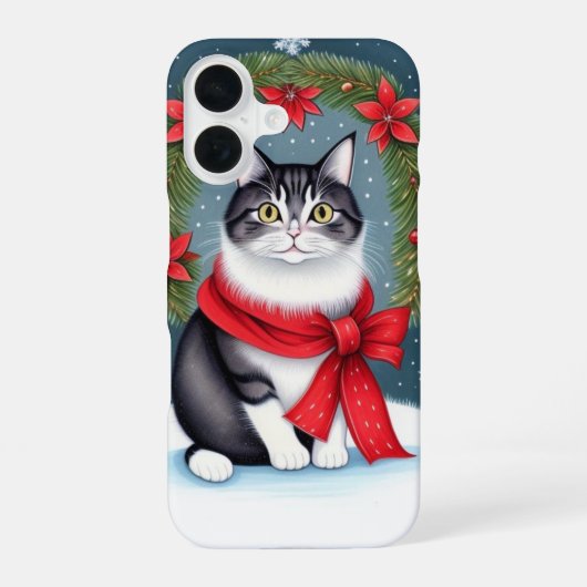 フェスティバル猫 iPhone 16ケース (裏面)