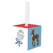 フェスティバル男の赤ちゃん誕生統計サンタキューブオーナメント キューブオーナメント