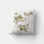 フェスティバル白トナカイのクリスマス枕 クッション (正面)