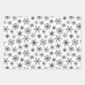 フェスティバル白黒タイルクリスマス ラッピングペーパーシート (正面2)