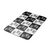 フェスティバル白黒ホホホコーガンクリスマスパターン バスマット (アングル)