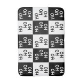 フェスティバル白黒ホホホコーガンクリスマスパターン バスマット (正面縦)