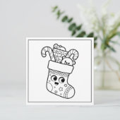 フェスティバル着色愛好家クリスマスストッキング シーズンカード (スタンド正面)