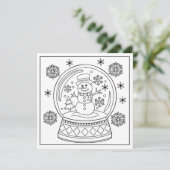 フェスティバル着色愛好家雪だるまスノースグローブ シーズンカード (スタンド正面)