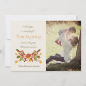 フェスティバル秋の花束感謝祭ファミリーフォト シーズンカード (正面)