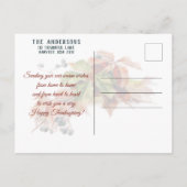 フェスティバル秋の葉の感謝祭 ポストカード (裏面)