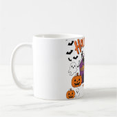 フェスティバル秋の装飾：カボチャと魔女 コーヒーマグカップ (左)