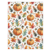 フェスティバル秋カボチャと離れズオンホワイト テーブルクロス (正面)