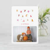 フェスティバル秋カラー型フォトハッピー秋Y'all シーズンカード (スタンド正面)