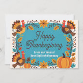 フェスティバル秋ターキーズアンドパンプキンスサンクスギビング カード (正面)