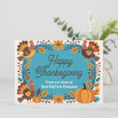 フェスティバル秋ターキーズアンドパンプキンスサンクスギビング カード (スタンド正面)