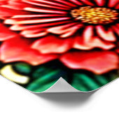 フェスティバル秋フローライラストレーションデザイン ポスター (角)