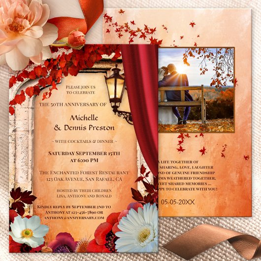 フェスティバル秋写真記念日パーティの招待状 招待状