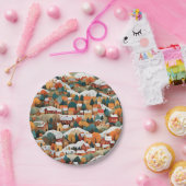 フェスティバル秋紙コラージ村 ペーパープレート (パーティー)