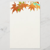 フェスティバル秋金ゴールド日本のメープル離れキャノピー 便箋 (正面)