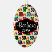 フェスティバル第50日パーソナライズされた付オーナメント セラミックオーナメント (右)