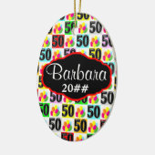 フェスティバル第50日パーソナライズされた付オーナメント セラミックオーナメント (左)