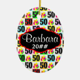 フェスティバル第50日パーソナライズされた付オーナメント セラミックオーナメント