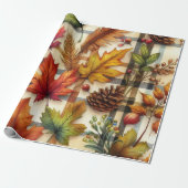 フェスティバル紅葉オンプレイド ラッピングペーパー (アンロールド)