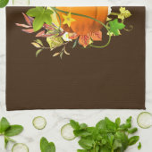 フェスティバル紅葉カボチャの季節のデコール キッチンタオル (折り畳み)