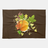 フェスティバル紅葉カボチャの季節のデコール キッチンタオル (横)