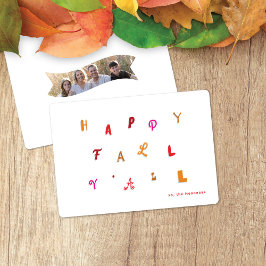 フェスティバル紅葉タイプハッピー秋Y'all シーズンカード