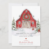 フェスティバル納屋周囲の庭のクリスマスの移動告知 案内状 (正面)