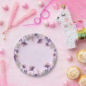 フェスティバル紙プレートに繊細な花の模様 ペーパープレート (パーティー)