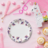 フェスティバル紙プレートに繊細な花の模様 ペーパープレート (パーティー)