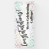 フェスティバル紙吹雪おめでとう私たちは祝の 横断幕 (縦)