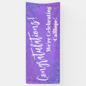 フェスティバル紙吹雪おめでとう私たちは祝の 横断幕 (縦)