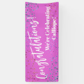 フェスティバル紙吹雪おめでとう私たちは祝の 横断幕 (縦)