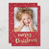 フェスティバル紙吹雪クリスマスカーフェイクド箔 シーズンカード (正面/裏面)