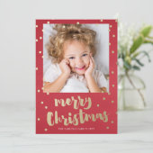 フェスティバル紙吹雪クリスマスカーフェイクド箔 シーズンカード (スタンド正面)