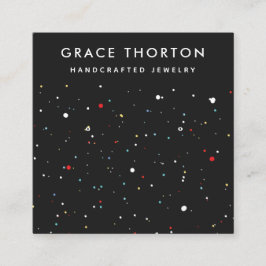 フェスティバル紙吹雪スタッドイヤリングディスプレイカード スクエア名刺