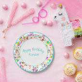 フェスティバル紙吹雪トスハッピーバースデーパーティー ペーパープレート (パーティー)