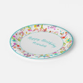 フェスティバル紙吹雪トスハッピーバースデーパーティー ペーパープレート (アングル)