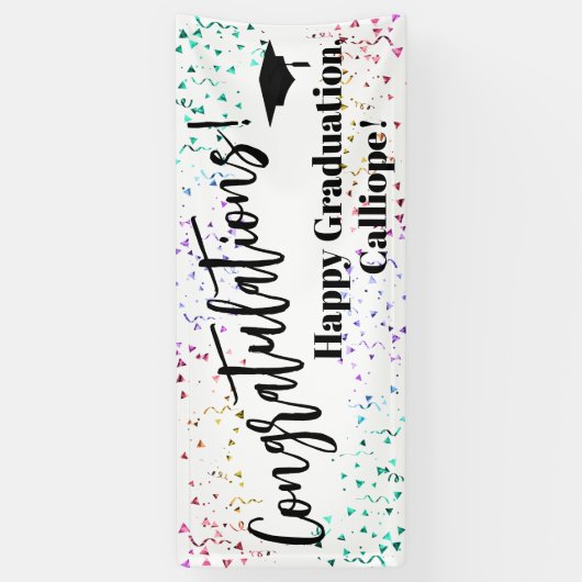 フェスティバル紙吹雪卒業生 横断幕 (縦)