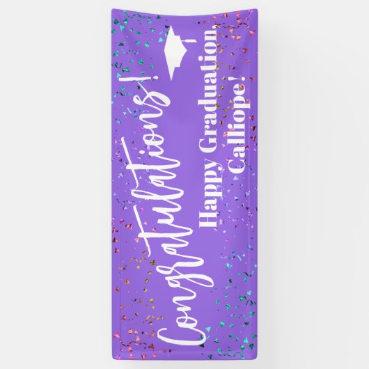 フェスティバル紙吹雪卒業生 横断幕 (縦)