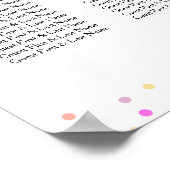 フェスティバル紙吹雪結婚の座席表 ポスター (角)