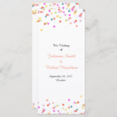 フェスティバル紙吹雪結婚の式プログラム プログラム (正面/裏面)