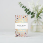 フェスティバル紙吹雪&金ゴールドサークルルック美しいサロン 名刺 (スタンド正面)