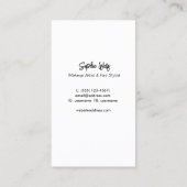 フェスティバル紙吹雪&金ゴールドサークルルック美しいサロン 名刺 (裏面)