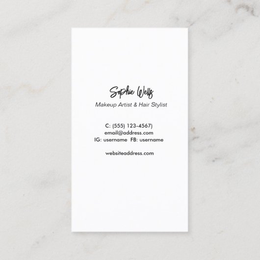 フェスティバル紙吹雪&金ゴールドサークルルック美しいサロン 名刺 (裏面)